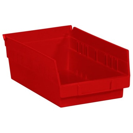 Bsc Preferred 11 5/8 x 6 5/8 x 4'' Red Plastic Shelf Bin Boxes, 30PK BUY00013201